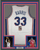Framed Autographed/Signed Tobias Harris 35x39 Philadelphia White Basketball Jersey JSA COA