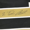 Framed Autographed/Signed Tre'Quan Smith 35x39 New Orleans Black Football Jersey JSA COA