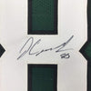 Framed Autographed/Signed Jamison Crowder 35x39 New York Green Football Jersey JSA COA