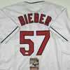 Autographed/Signed Shane Bieber Cleveland White Baseball Jersey JSA COA by Hall of Fame Sports Memorabilia