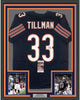 Framed Autographed/Signed Charles Tillman Peanut 35x39 Chicago Blue Football Jersey JSA COA
