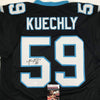 Autographed/Signed Luke Kuechly Carolina Black Football Jersey JSA COA