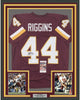 Framed Autographed/Signed John Riggins 35x39 Washington Burgundy Football Jersey JSA COA