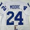 Autographed/Signed Lenny Moore HOF 75 Baltimore White Football Jersey JSA COA