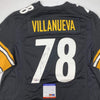 Autographed/Signed Alejandro Villanueva Pittsburgh Black Football Jersey PSA/DNA COA
