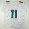 Autographed/Signed Devante Parker Miami White Football Jersey JSA COA