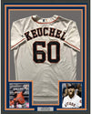 Framed Autographed/Signed Dallas Keuchel 35x39 Houston White Baseball Jersey Tristar COA
