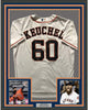Framed Autographed/Signed Dallas Keuchel 35x39 Houston White Baseball Jersey Tristar COA