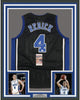 Framed Autographed/Signed JJ J.J. Redick 35x39 Duke Black College Basketball Jersey JSA COA