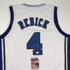 Autographed/Signed JJ J.J. Redick Duke White College Basketball Jersey JSA COA