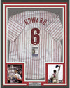 Framed Autographed/Signed Ryan Howard 06 MVP 35x39 Philadelphia Pinstripe Baseball Jersey JSA COA