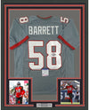 Framed Autographed/Signed Shaquil Shaq Barrett 35x39 Tampa Bay Pewter Grey Football Jersey PSA/DNA COA