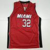 Autographed/Signed Shaquille Shaq O'Neal Miami Red Basketball Jersey JSA COA