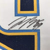 Framed Autographed/Signed Joey Bosa 35x39 Los Angeles LA Dark Blue Football Jersey JSA COA