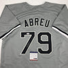 Autographed/Signed Jose Abreu Chicago Sox Grey Baseball Jersey PSA/DNA COA