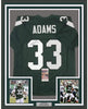 Framed Autographed/Signed Jamal Adams 35x39 New York Green 2019 Football Jersey JSA COA