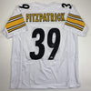 Autographed/Signed Minkah Fitzpatrick Pittsburgh White Football Jersey Beckett BAS COA