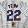 Autographed/Signed Mark Prior Chicago Pinstripe Baseball Jersey JSA COA