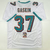 Autographed/Signed Myles Gaskin Miami White Football Jersey JSA COA