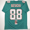 Autographed/Signed Mike Gesicki Miami Teal Football Jersey JSA COA