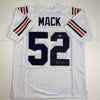 Autographed/Signed Khalil Mack Chicago Retro White Football Jersey Beckett BAS COA