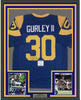 Framed Autographed/Signed Todd Gurley II 35x39 Los Angeles LA Retro Blue Football Jersey Beckett BAS COA