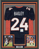 Framed Autographed/Signed Champ Bailey 35x39 Denver Blue Football Jersey Beckett BAS COA