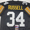 Autographed/Signed Andy Russell 2x SB Champs Pittsburgh Black Football Jersey JSA COA