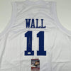 Autographed/Signed John Wall Kentucky White College Basketball Jersey JSA COA