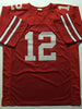 Autographed/Signed Cardale Jones Ohio State Buckeyes Red Football Jersey PSA/DNA COA