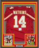 Framed Autographed/Signed Sammy Watkins 35x39 Kansas City Red Football Jersey Beckett BAS COA