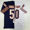 Autographed/Signed Mike Singletary HOF 98 Chicago Split Football Jersey JSA COA