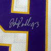 Framed Autographed/Signed John Randle 35x39 Minnesota White Football Jersey JSA COA