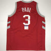 Autographed/Signed Chris Paul Houston Red Basketball Jersey PSA/DNA COA