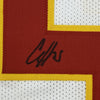 Framed Autographed/Signed Clyde Edwards-Helaire 35x39 Kansas City White Football Jersey Beckett BAS COA