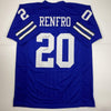 Autographed/Signed Mel Renfro HOF 96 Dallas Blue Football Jersey JSA COA