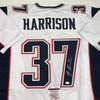 Autographed/Signed Rodney Harrison New England White Football Jersey JSA COA