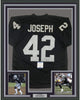 Framed Autographed/Signed Karl Joseph 35x39 Oakland Black Football Jersey Beckett BAS COA