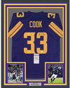 Framed Autographed/Signed Dalvin Cook 35x39 Minnesota Color Rush Football Jersey JSA COA