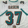 Autographed/Signed Myles Gaskin Miami White Football Jersey JSA COA