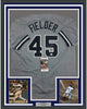 Framed Autographed/Signed Cecil Fielder 35x39 New York Grey Baseball Jersey JSA COA by Hall of Fame Sports Memorabilia