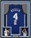 Framed Autographed/Signed JJ J.J. Redick 35x39 Duke Blue College Basketball Jersey JSA COA
