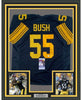 Framed Autographed/Signed Devin Bush 35x39 Pittsburgh Color Rush Football Jersey JSA COA