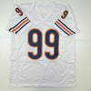 Autographed/Signed Dan Hampton HOF 2002 Chicago White Football Jersey JSA COA