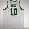 Autographed/Signed Jo Jo JoJo White Boston White Basketball Jersey JSA COA
