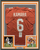 Framed Autographed/Signed Alvin Kamara 35x39 Tennessee Volunteers Orange College Football Jersey JSA COA