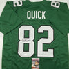 Autographed/Signed Mike Quick Philadelphia Kelly Green Football Jersey JSA COA