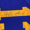 Autographed/Signed Kurt Warner St. Louis Blue Football Jersey JSA COA