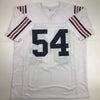 Autographed/Signed Brian Urlacher Chicago Retro White Football Jersey Beckett BAS COA