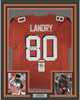 Framed Autographed/Signed Jarvis Landry 35x39 Cleveland Orange Football Jersey JSA COA